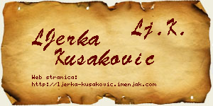 LJerka Kušaković vizit kartica